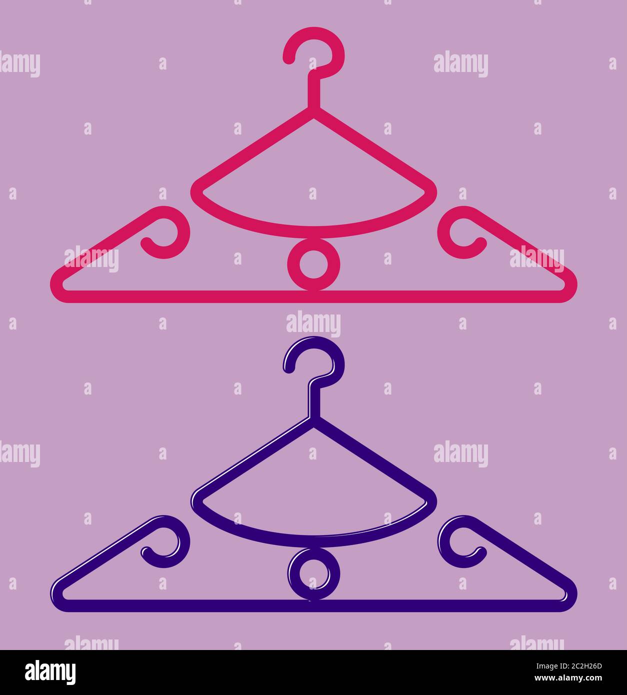 Innovative Cloth Hanger Design, Creative Artistic Vector Art