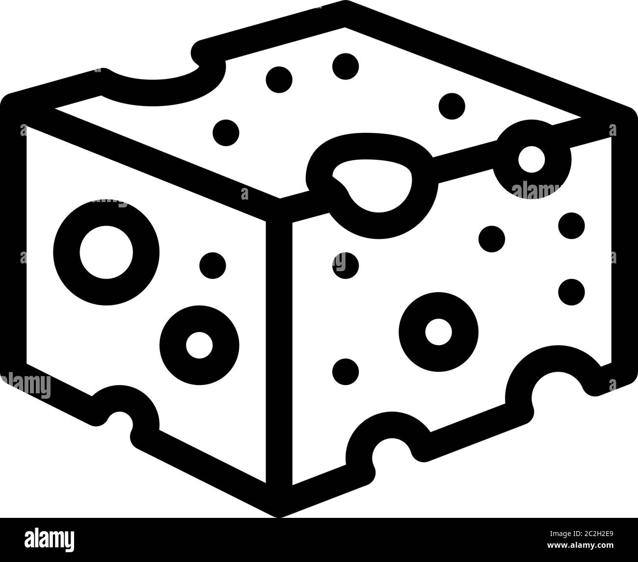 coarse cheese bar icon vector outline illustration Stock Vector Image ...