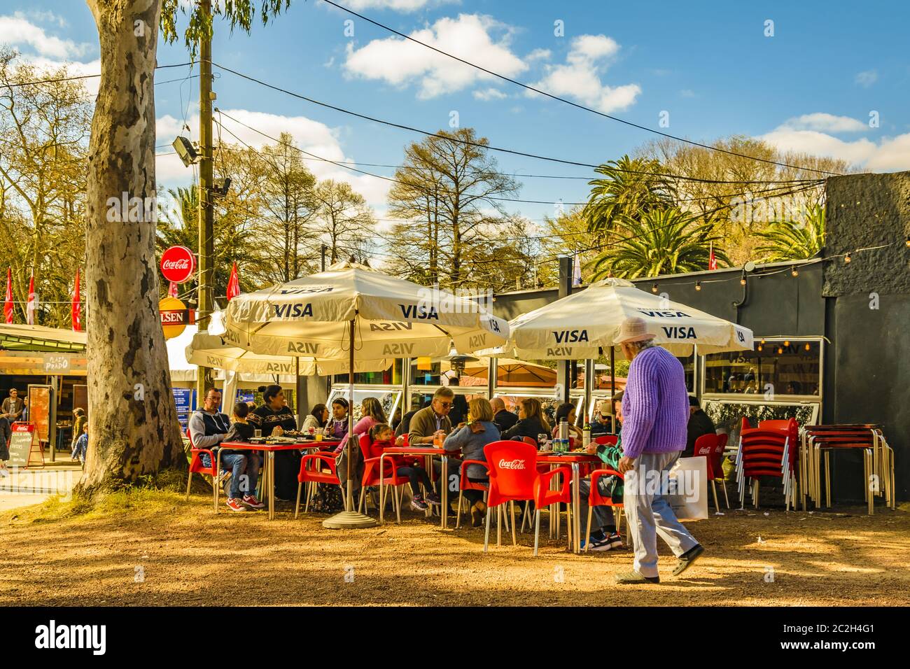 Bar at Rural Exhibition, Montevideo, Uruguay Stock Photo