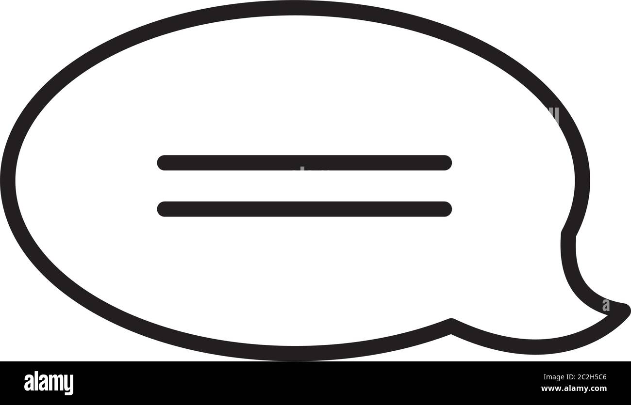 speech bubble icon over white background, line style, vector ...