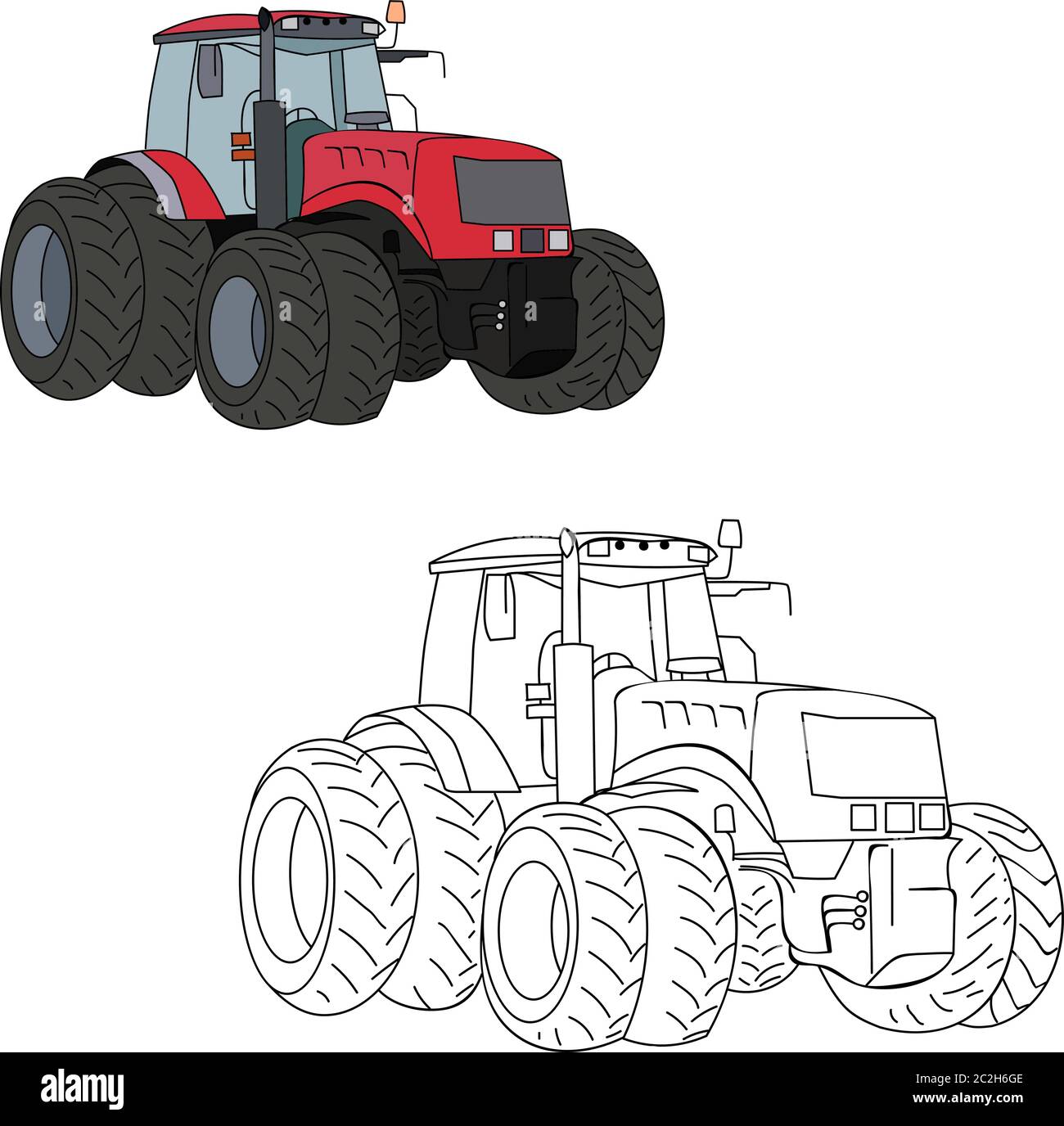 isolated tractor on white background Stock Vector Image & Art - Alamy