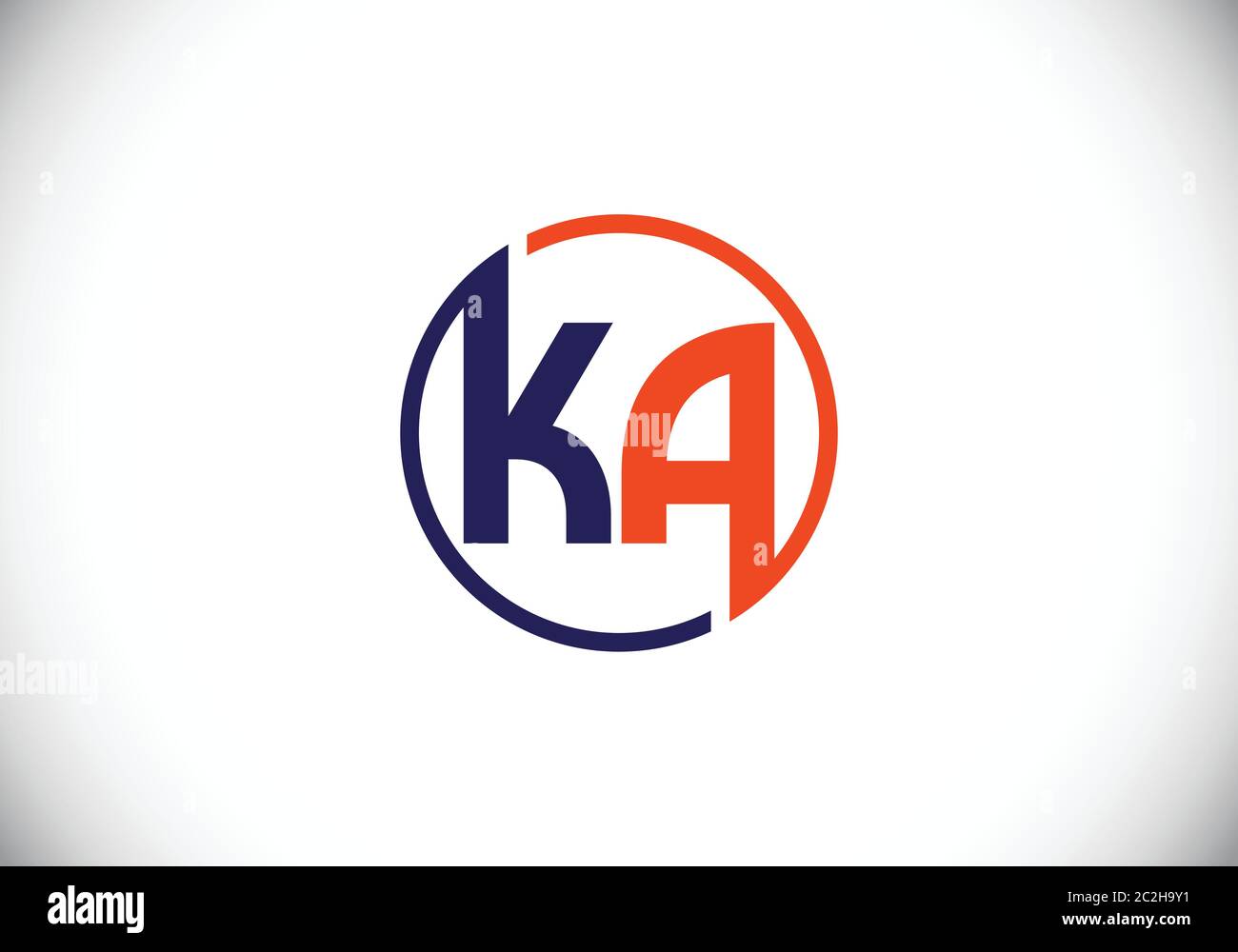 Initial Monogram Letter K A Logo Design Vector Template. K A Letter