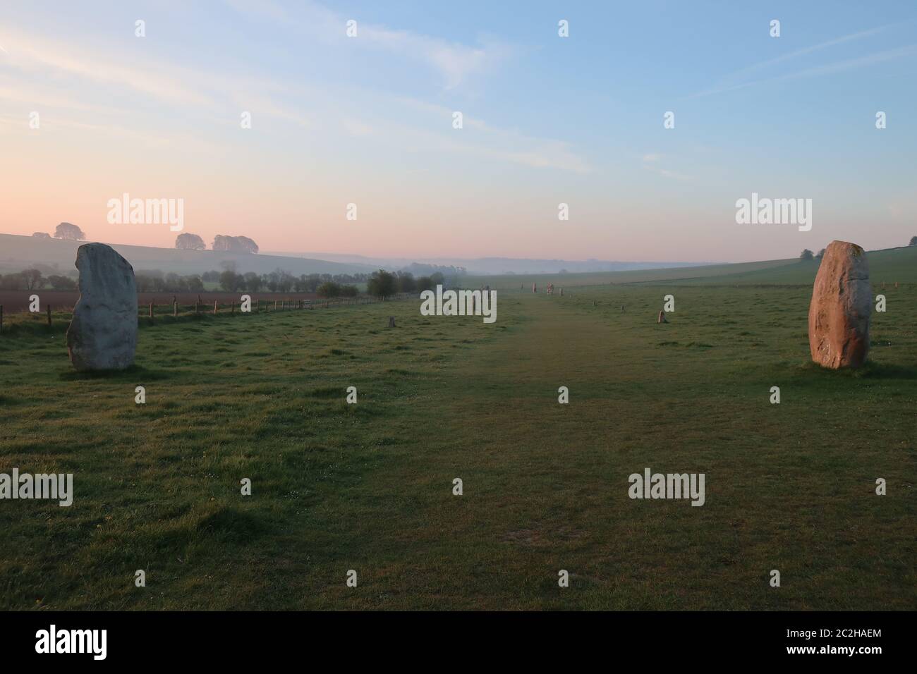 Avebury stone circle summer solstice. Wiltshire. England. UK Stock