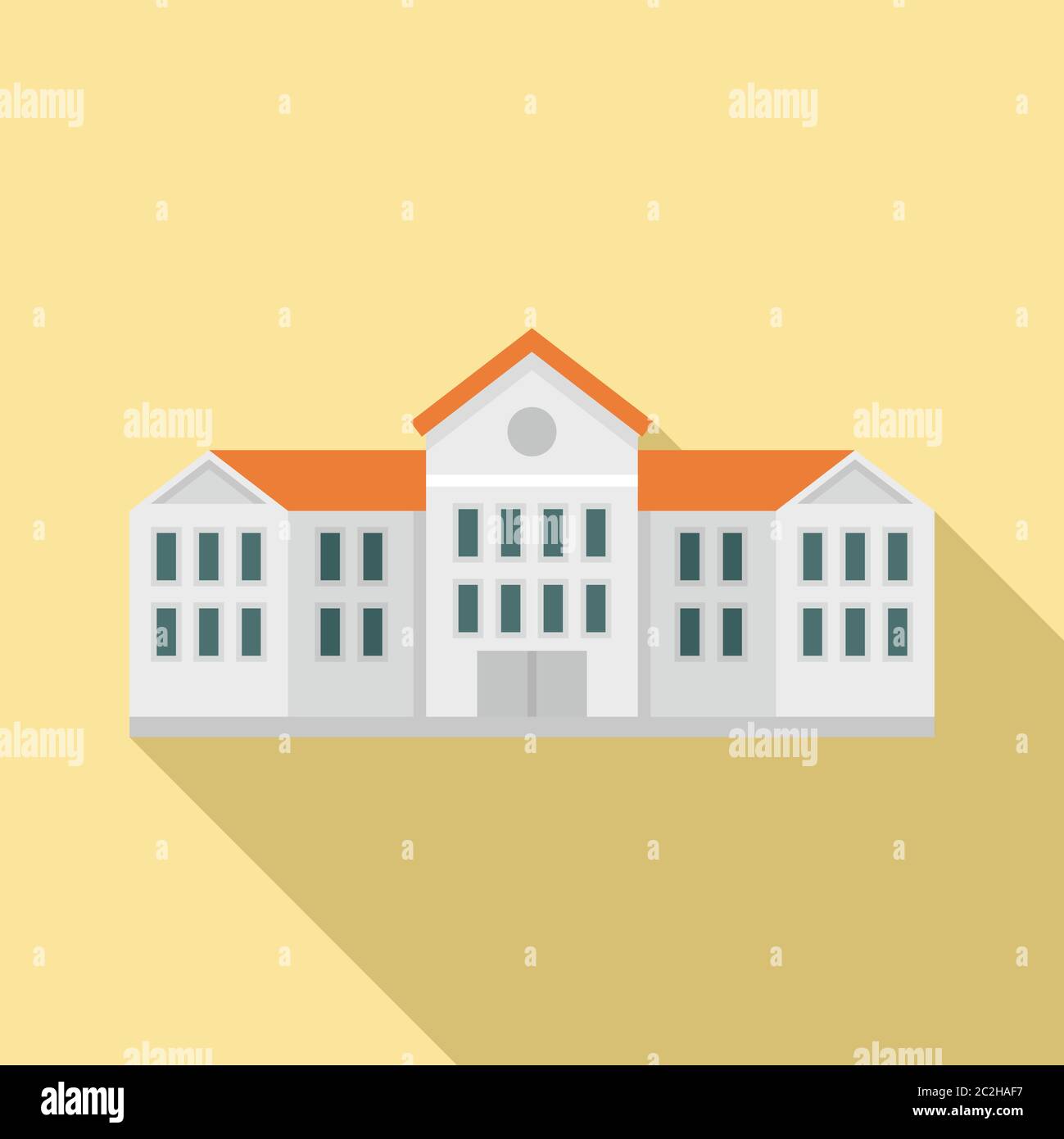 University building icon. Flat illustration of university building ...