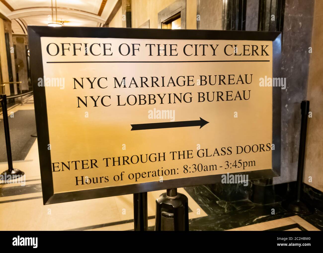 NYC marriage bureau Stock Photo
