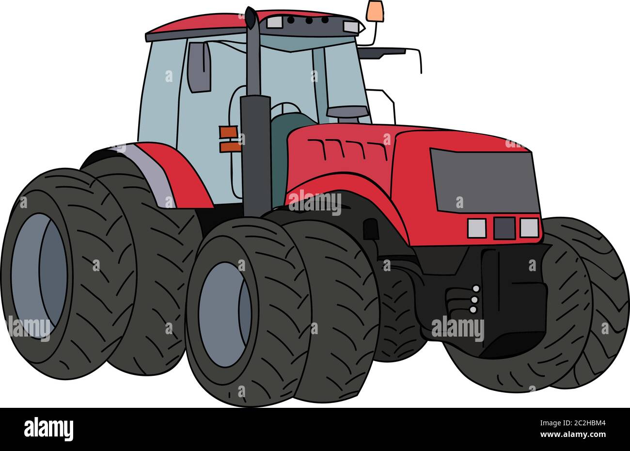 tractor on white background Stock Vector Image & Art - Alamy