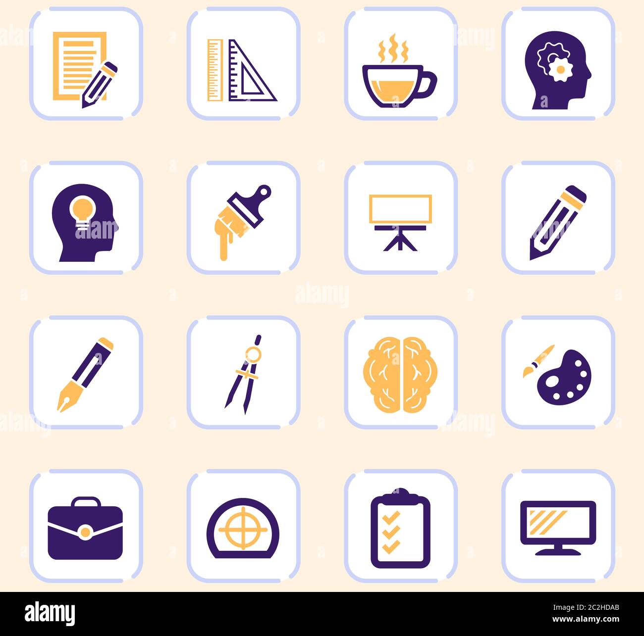 Creative process vector icons for user interface design Stock Photo - Alamy