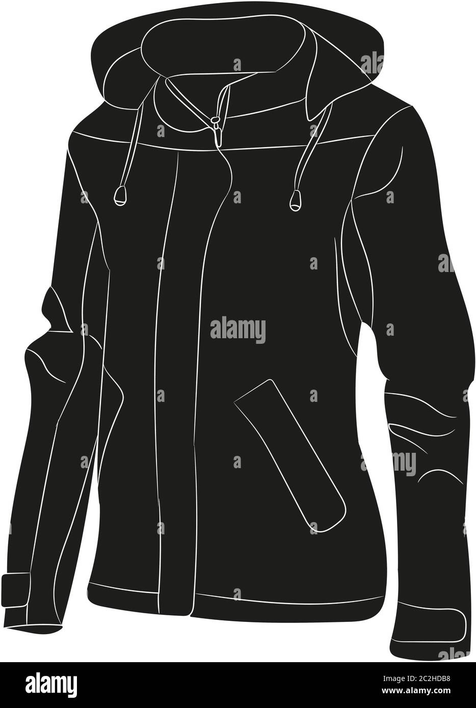 isolated silhouette of a jacket Stock Vector Image &amp; Art - Alamy