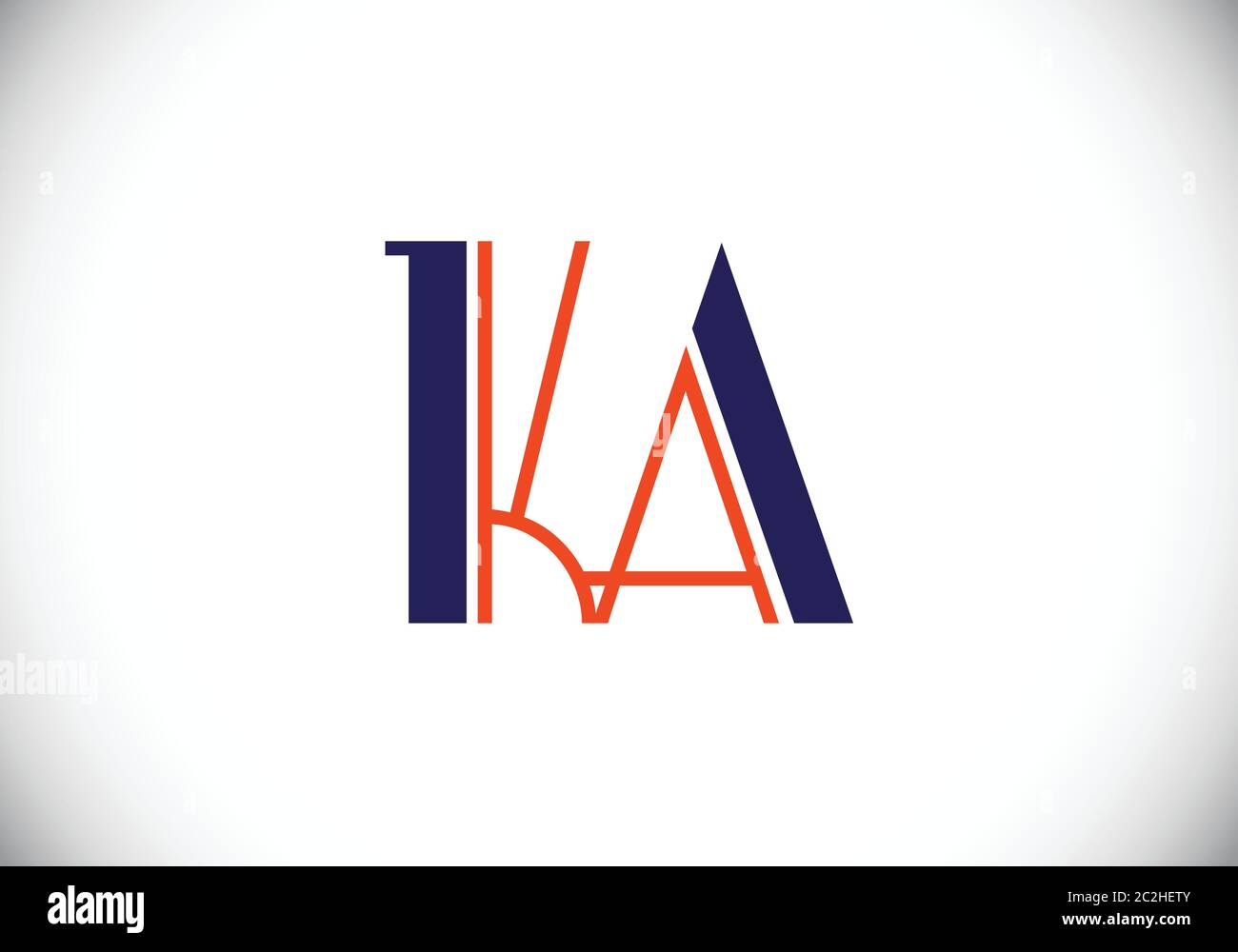 Initial Monogram Letter K A Logo Design Vector Template. K A Letter ...