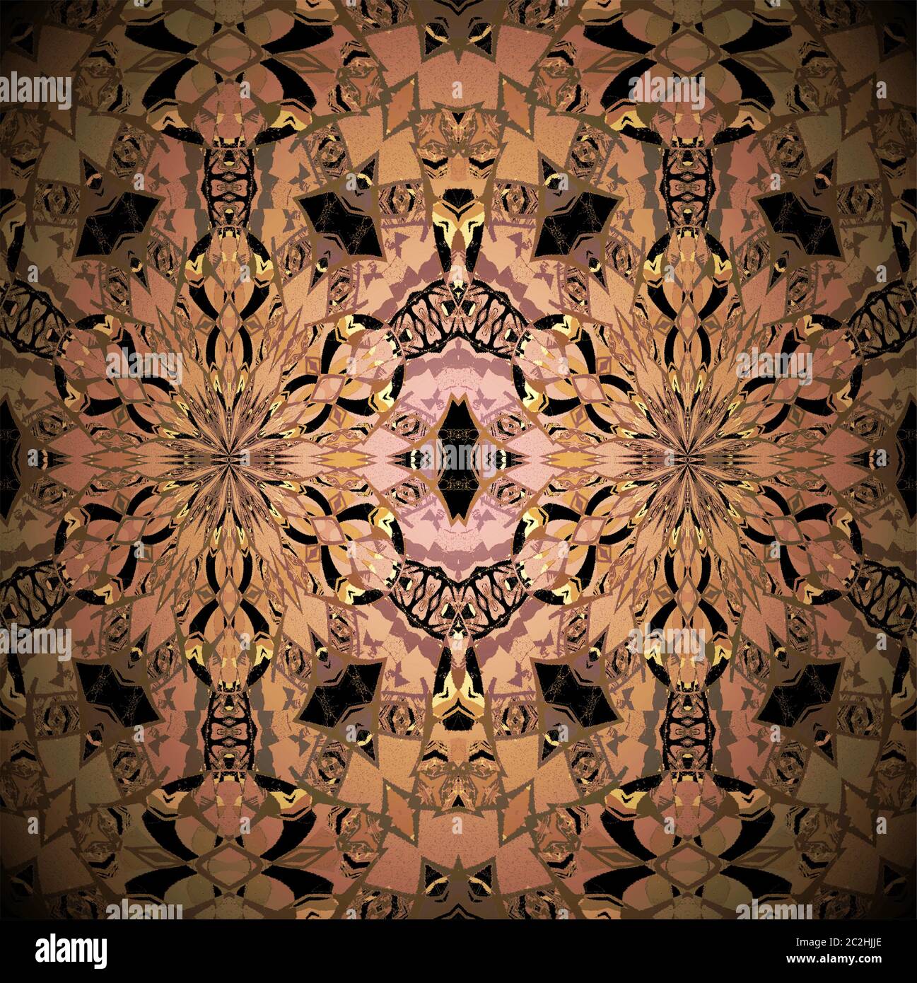 Hexagon design gold black color hi-res stock photography and images - Alamy