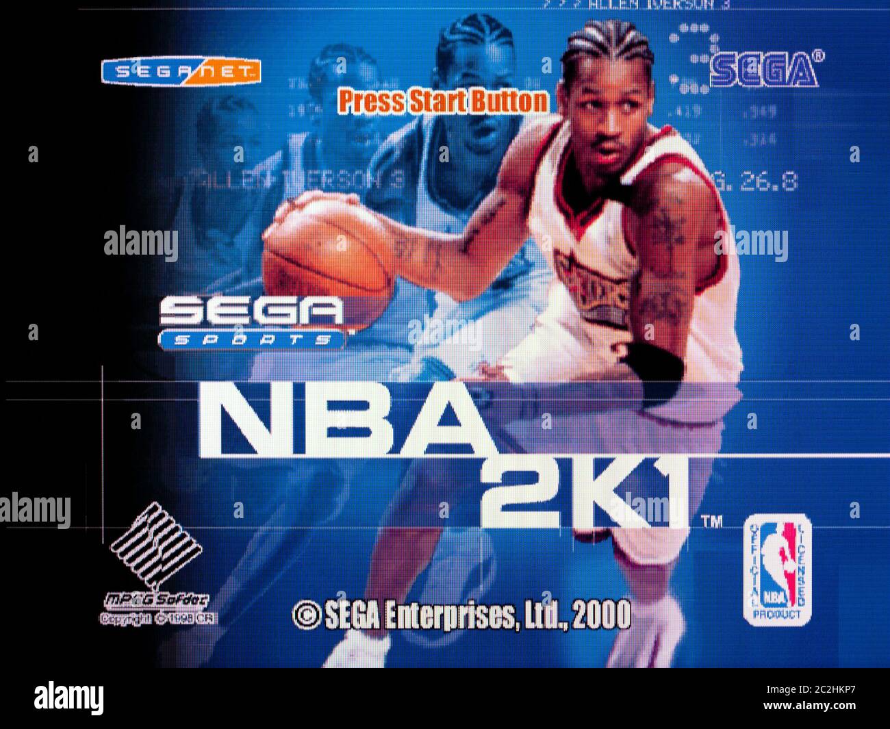 NBA 2K1 - Sega Dreamcast Videogame - Editorial use only Stock Photo