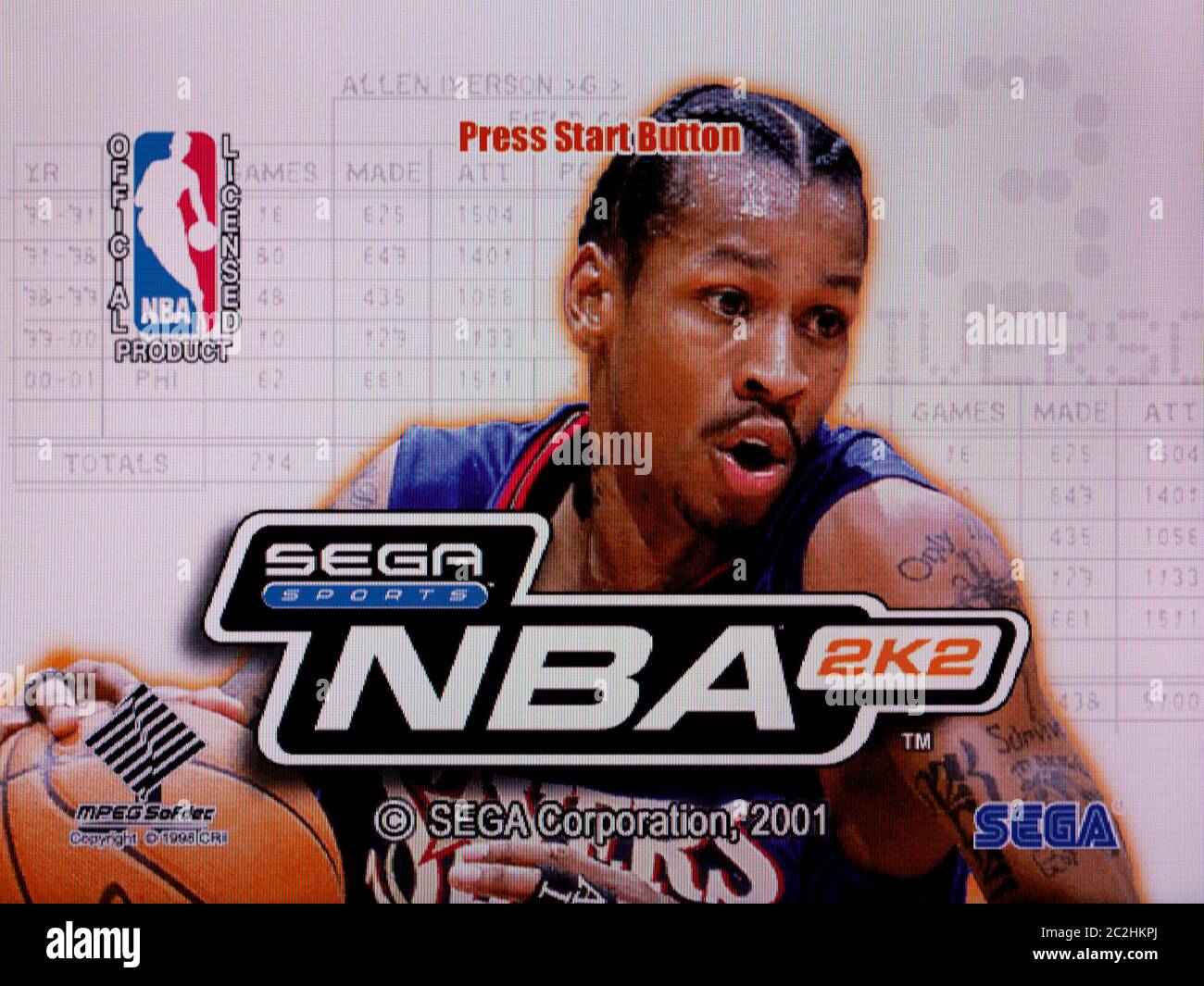 NBA 2K2 - Sega Dreamcast Videogame - Editorial use only Stock Photo