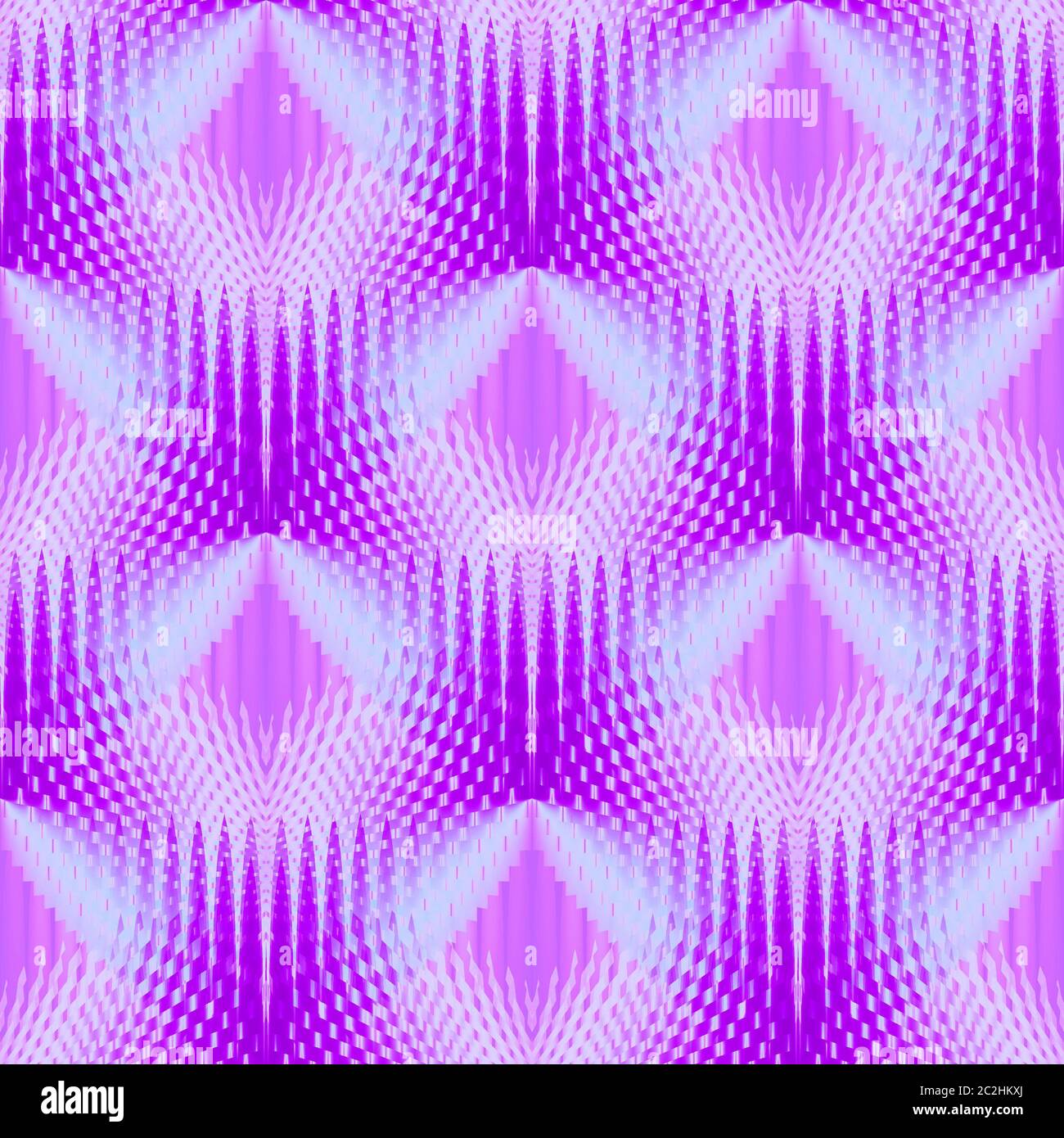 Regular seamless triangles pattern pink violet purple pastel blue shifted Stock Photo