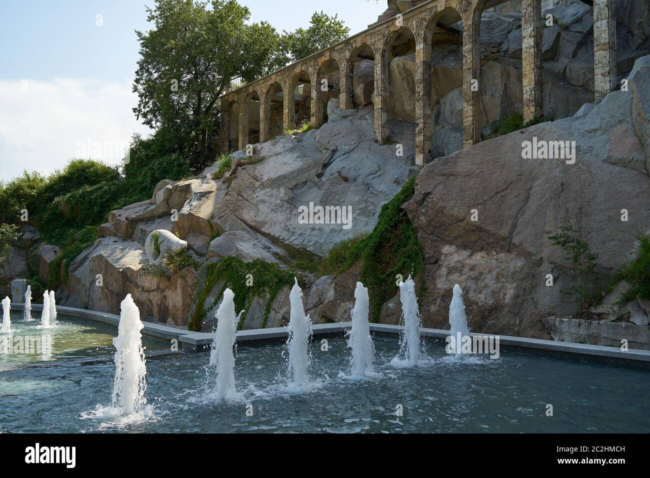 Aqueduct and fountain on the slope of Bunarjik Hill. Plovdiv. Bulgaria  Stock Photo - Alamy