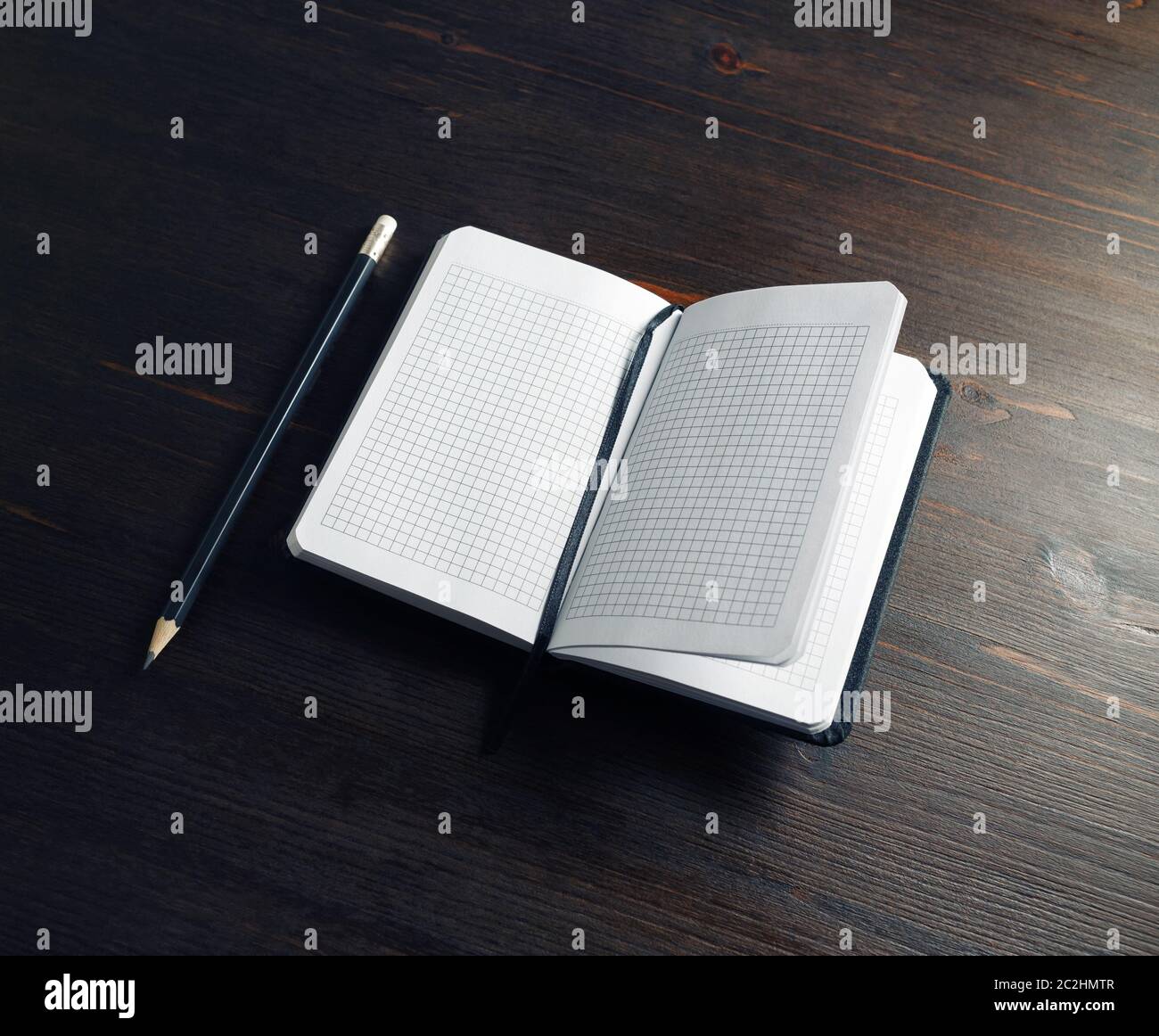 Notepad and pencil Stock Photo - Alamy