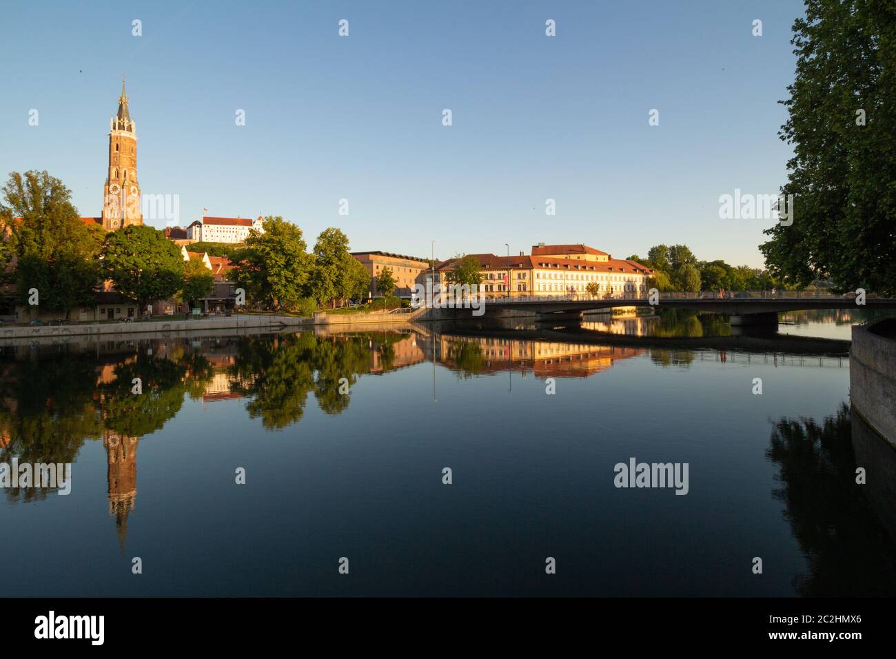 The River Isar In Landshut Near Munich Right Before Sunset Stock Photo Alamy The River Isar In Landshut Near Munich Right Before Sunset Stock Photo Alamy
