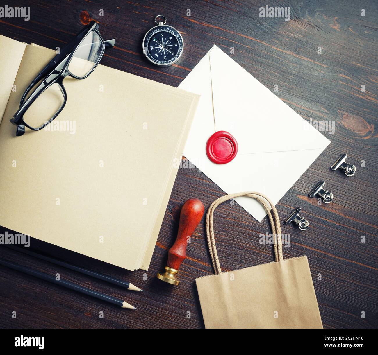 Vintage stationery template Stock Photo Alamy