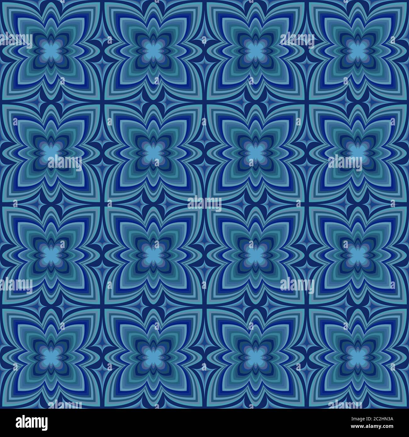digital created pattern of blue flower ornament repeating pattern Stock ...