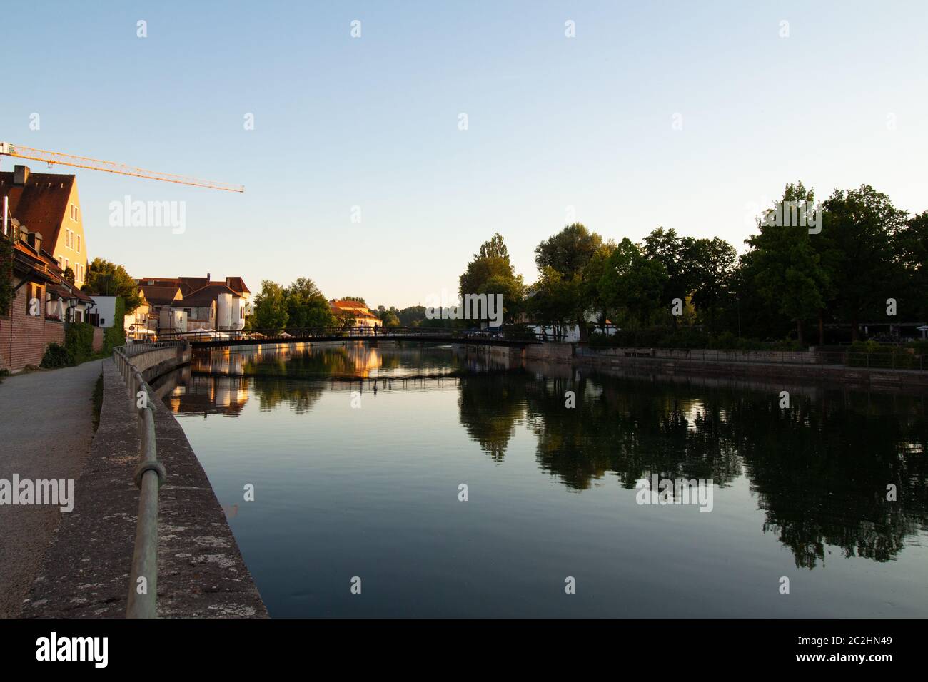 The River Isar In Landshut Near Munich Right Before Sunset Stock Photo Alamy The River Isar In Landshut Near Munich Right Before Sunset Stock Photo Alamy