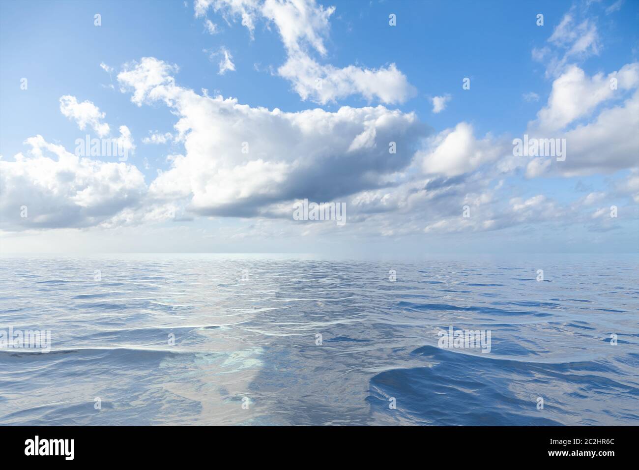 blue sky with white clouds over the sea Stock Photo - Alamy
