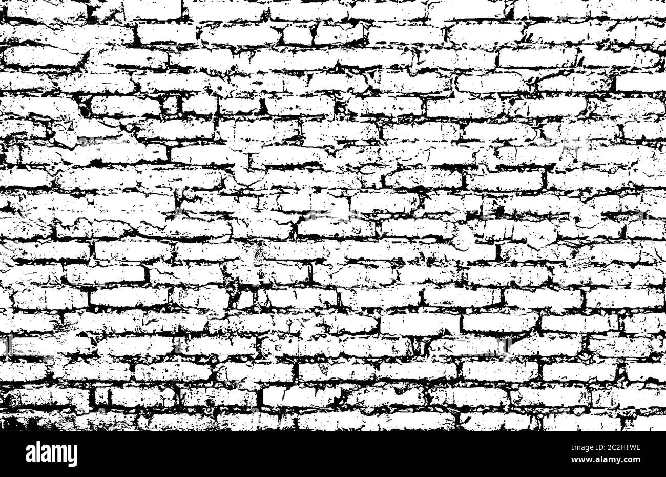 Vector illustration of grunge rough brick wall background pattern Stock ...