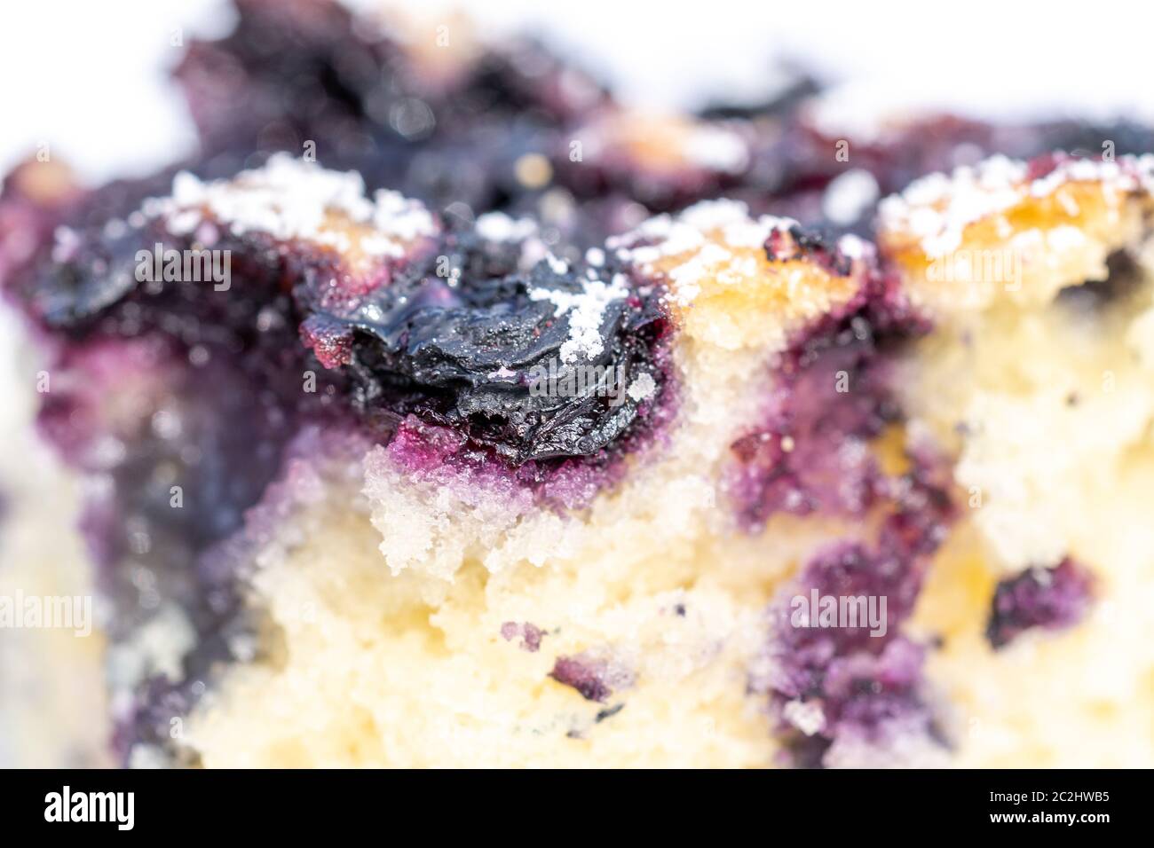 Blueberry Cake Closeup Stock Photo Alamy