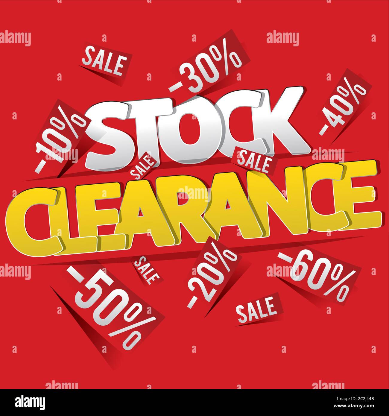 Red Clearance Sale Poster Template