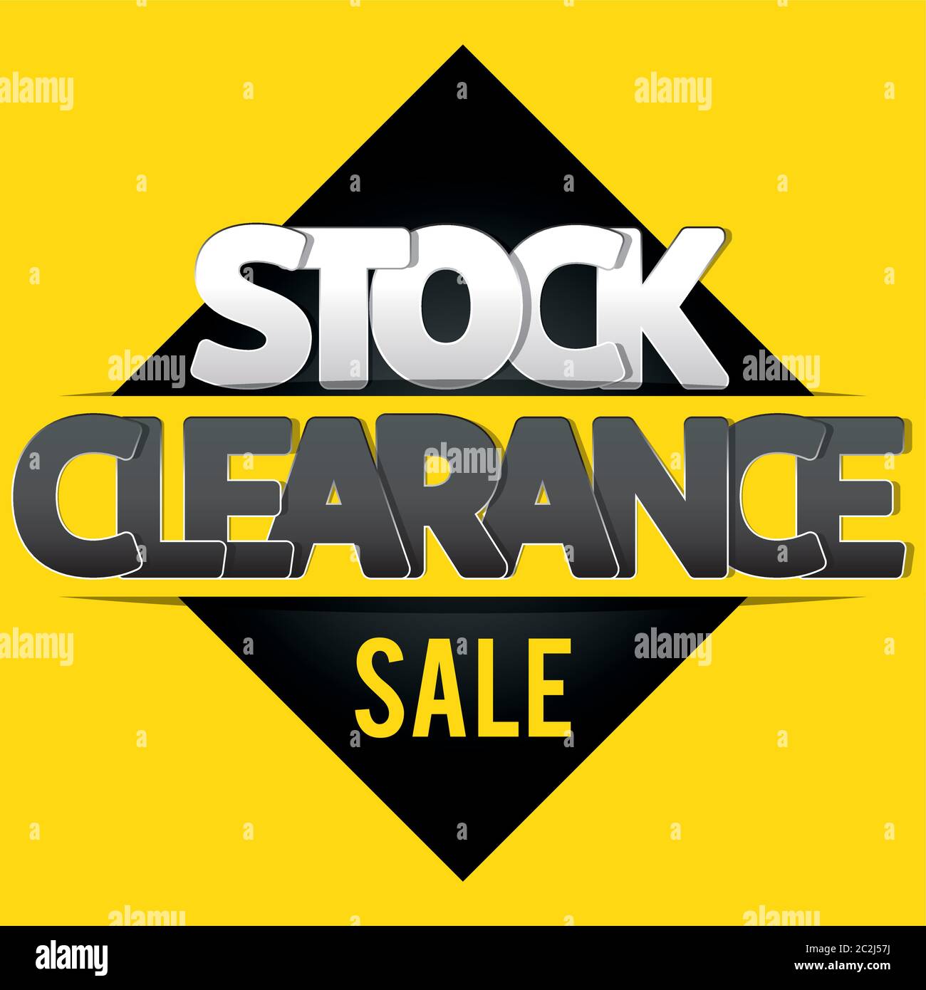 Stock clearance banner, flyer or poster design template Stock Vector