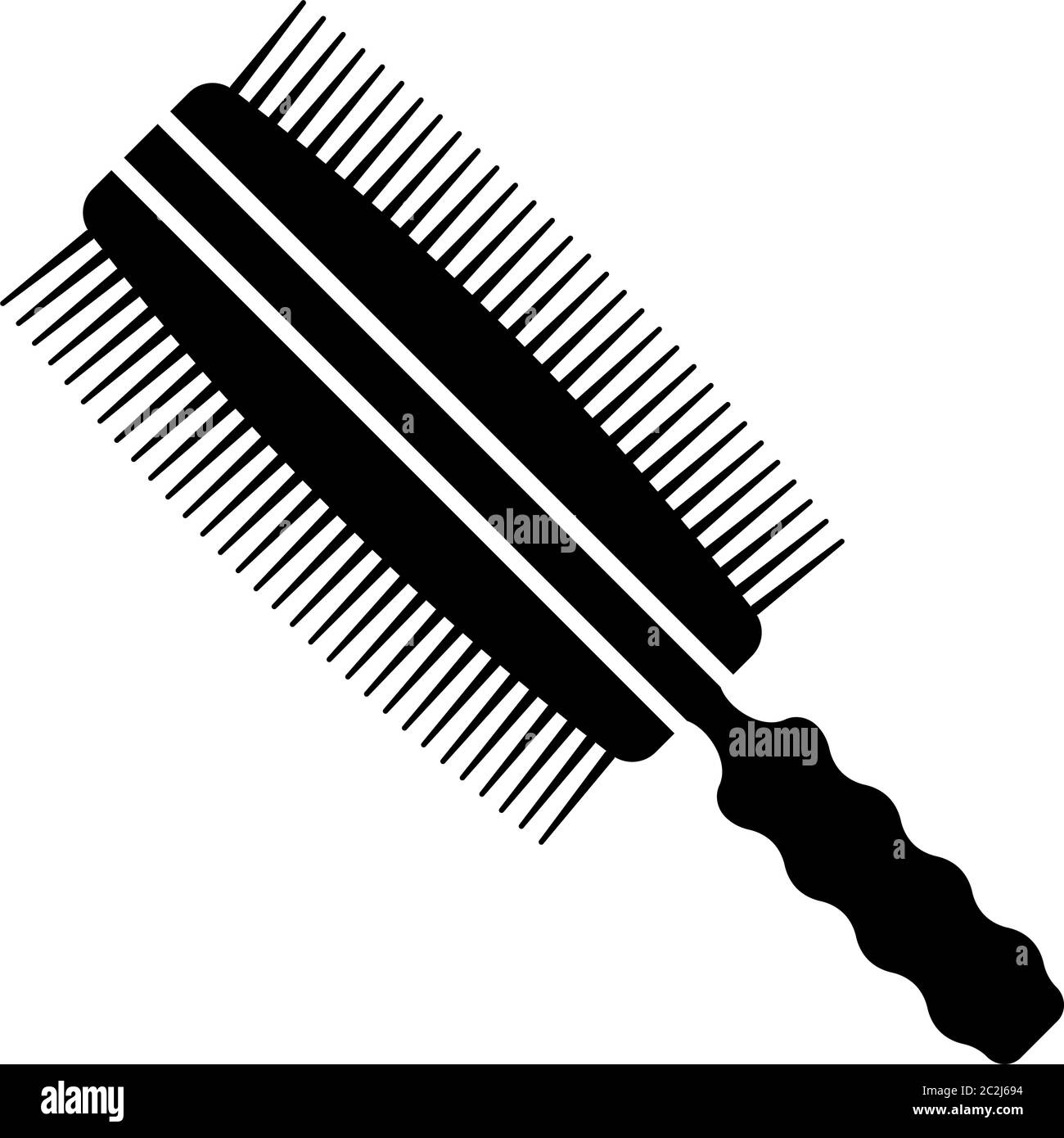 Hairbrush Icon, Comb Icon Vector Art Illustration Stock Vector Image