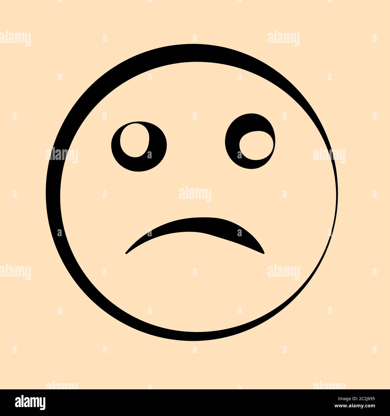 Sad Icon Sad Face Icon Vector Art Illustration Stock Vector Image And Art Alamy 0519