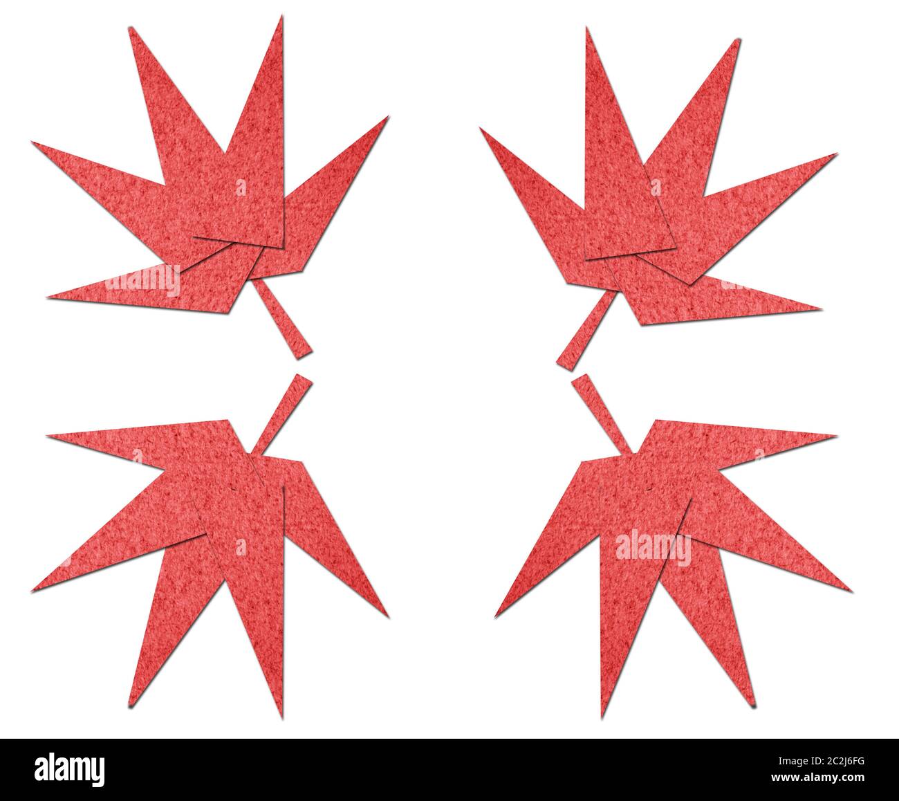 origami flower made of paper on white background Stock Photo - Alamy