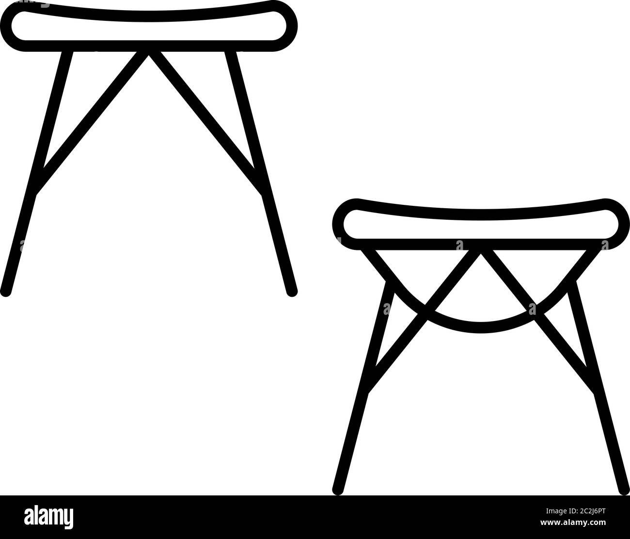Stool Icon, Furniture Icon Vector Art Illustration Stock Vector Image