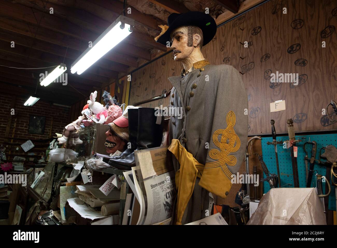 Kennesaw, GA, USA. 14th June, 2020. A replica of a Confederate Army