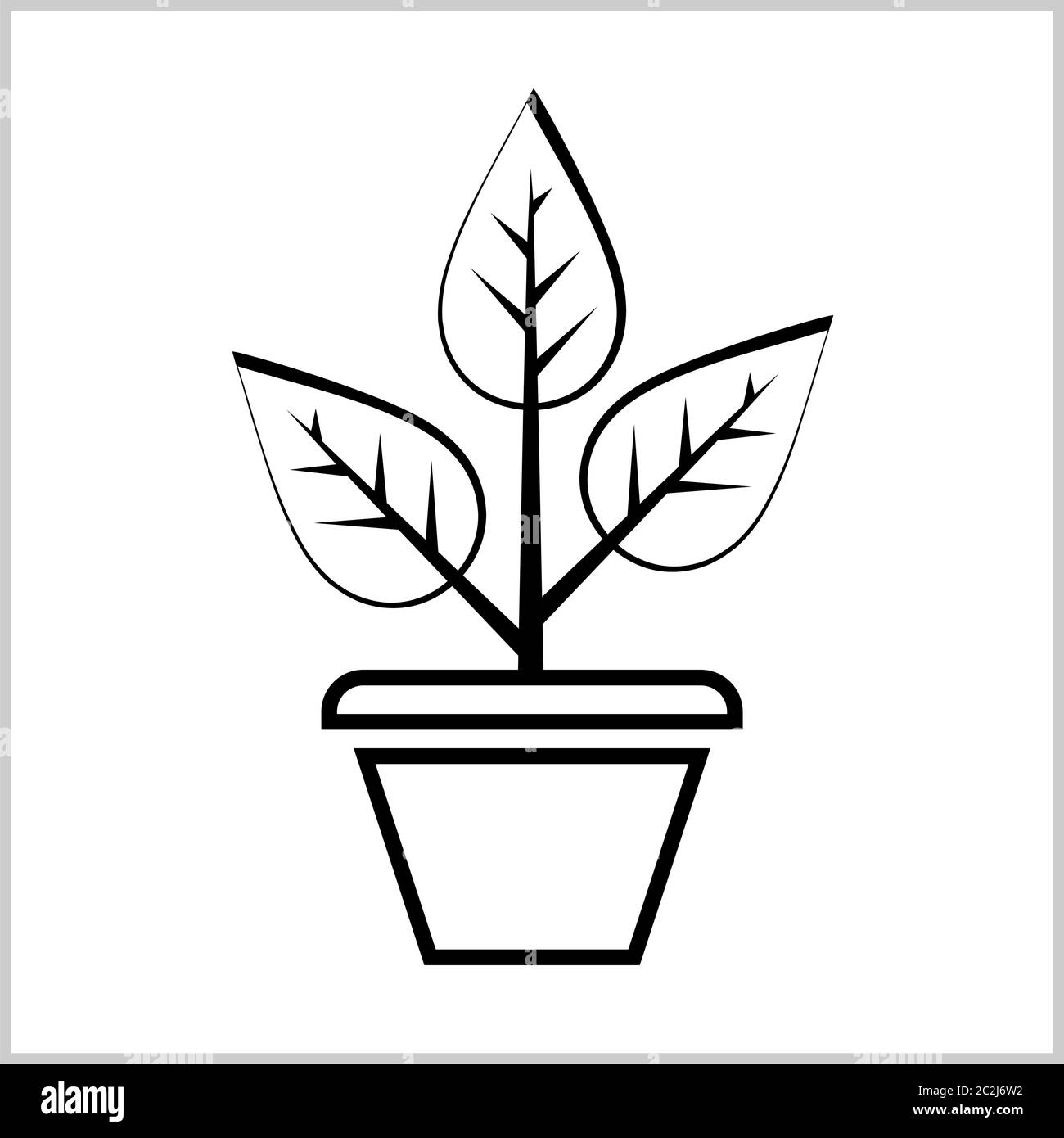 Plant Pot Icon Vector Art Illustration Stock Vector Image & Art - Alamy