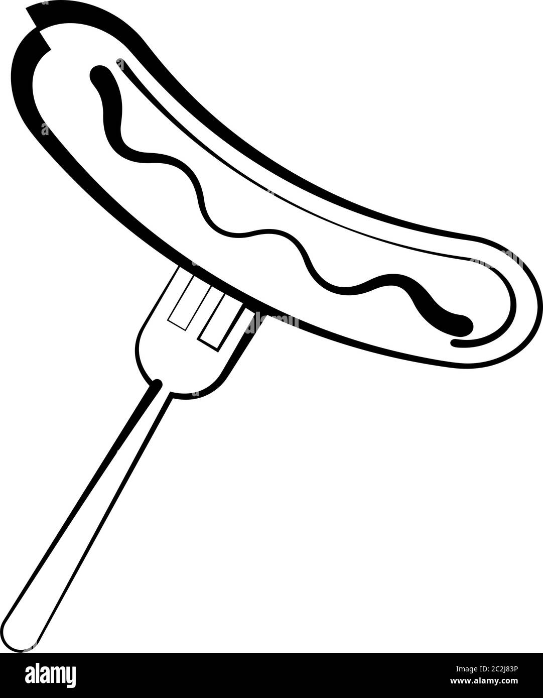 Hot Dog Icon Vector Art Illustration Stock Vector Image & Art - Alamy