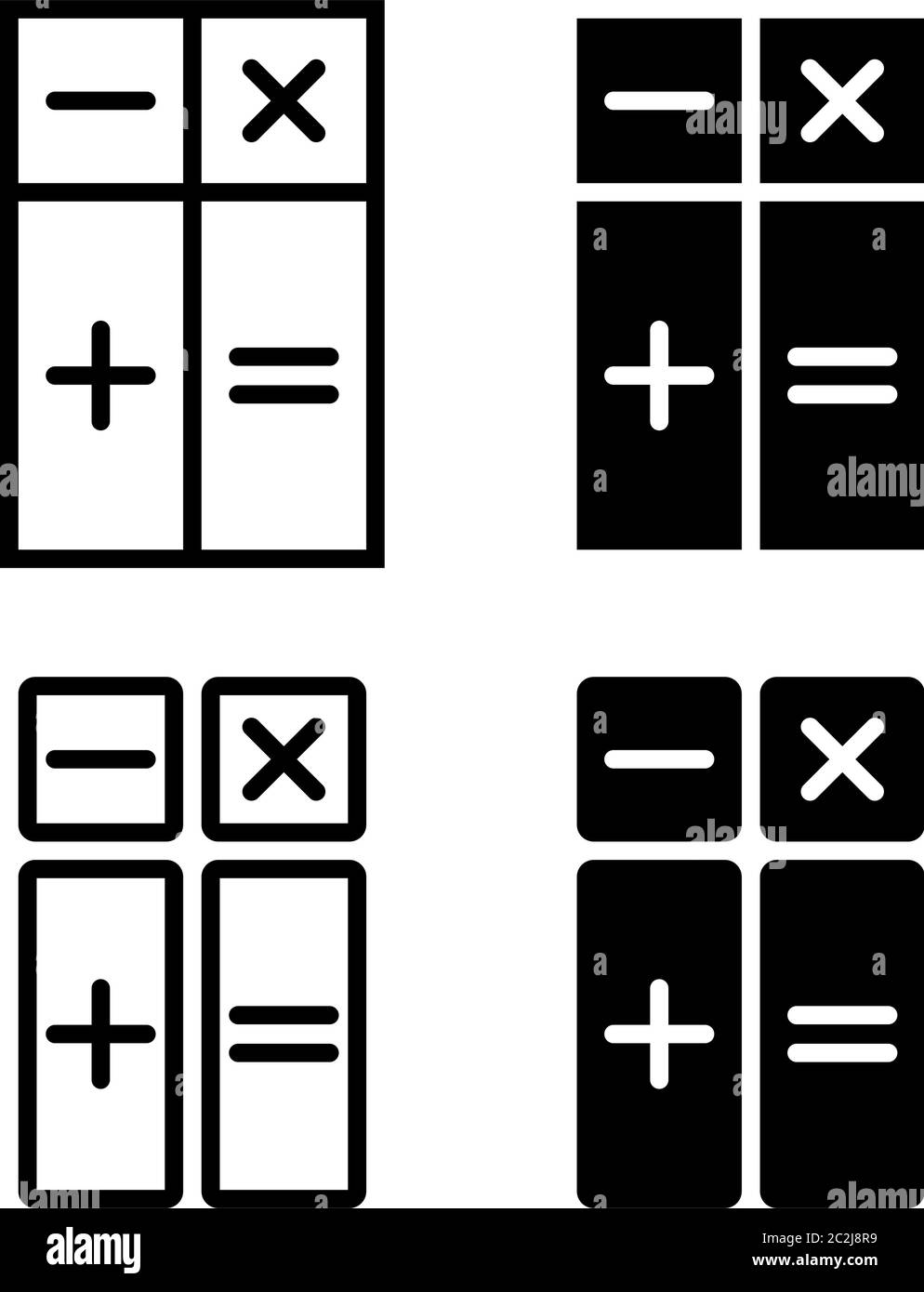 Calculator Icon, Calculator Keypad Sign Vector Art Illustration Stock ...