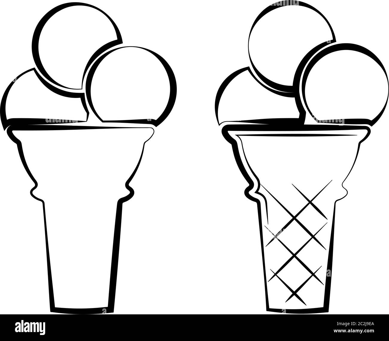 Ice Cream Cone Icon Vector Art Illustration Stock Vector Image & Art ...
