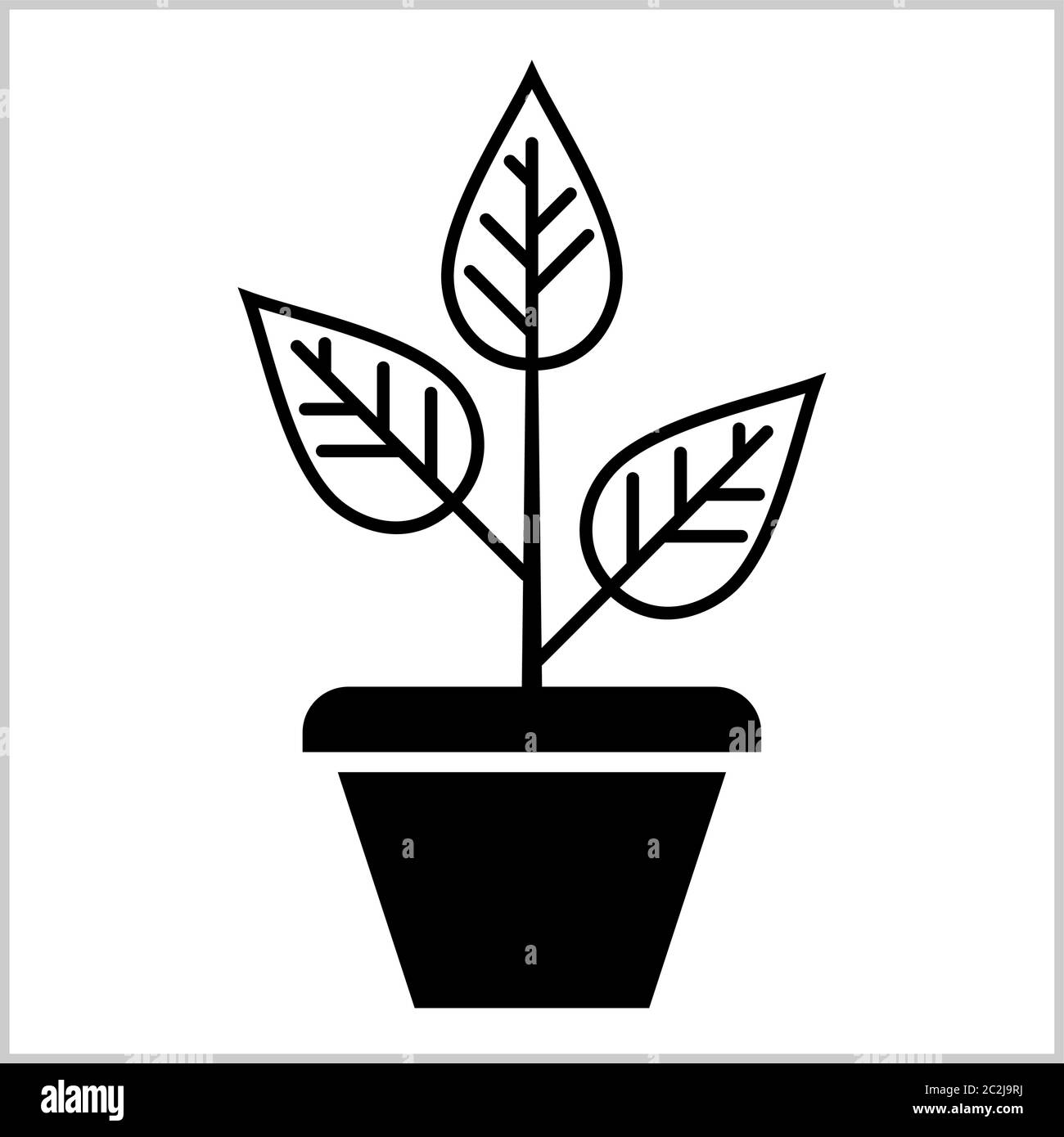 Plant Pot Icon Vector Art Illustration Stock Vector Image & Art - Alamy
