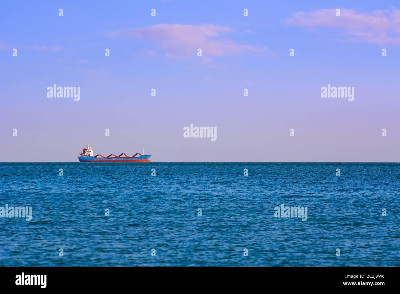 Cargo Ship in the Sea Stock Photo Alamy