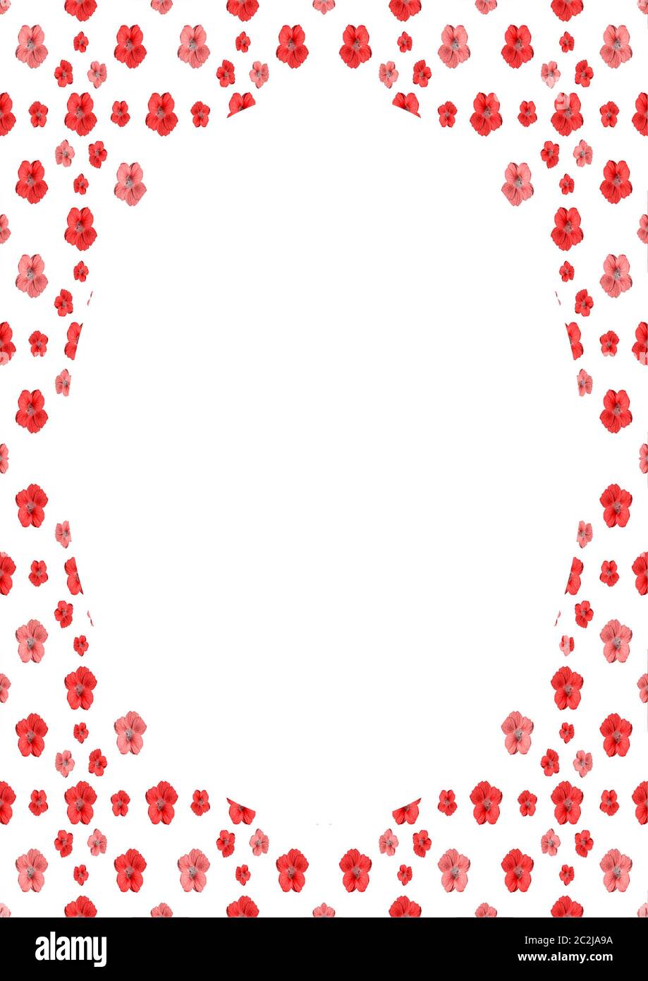 Circle Frame Background with Decorated Borders Stock Photo