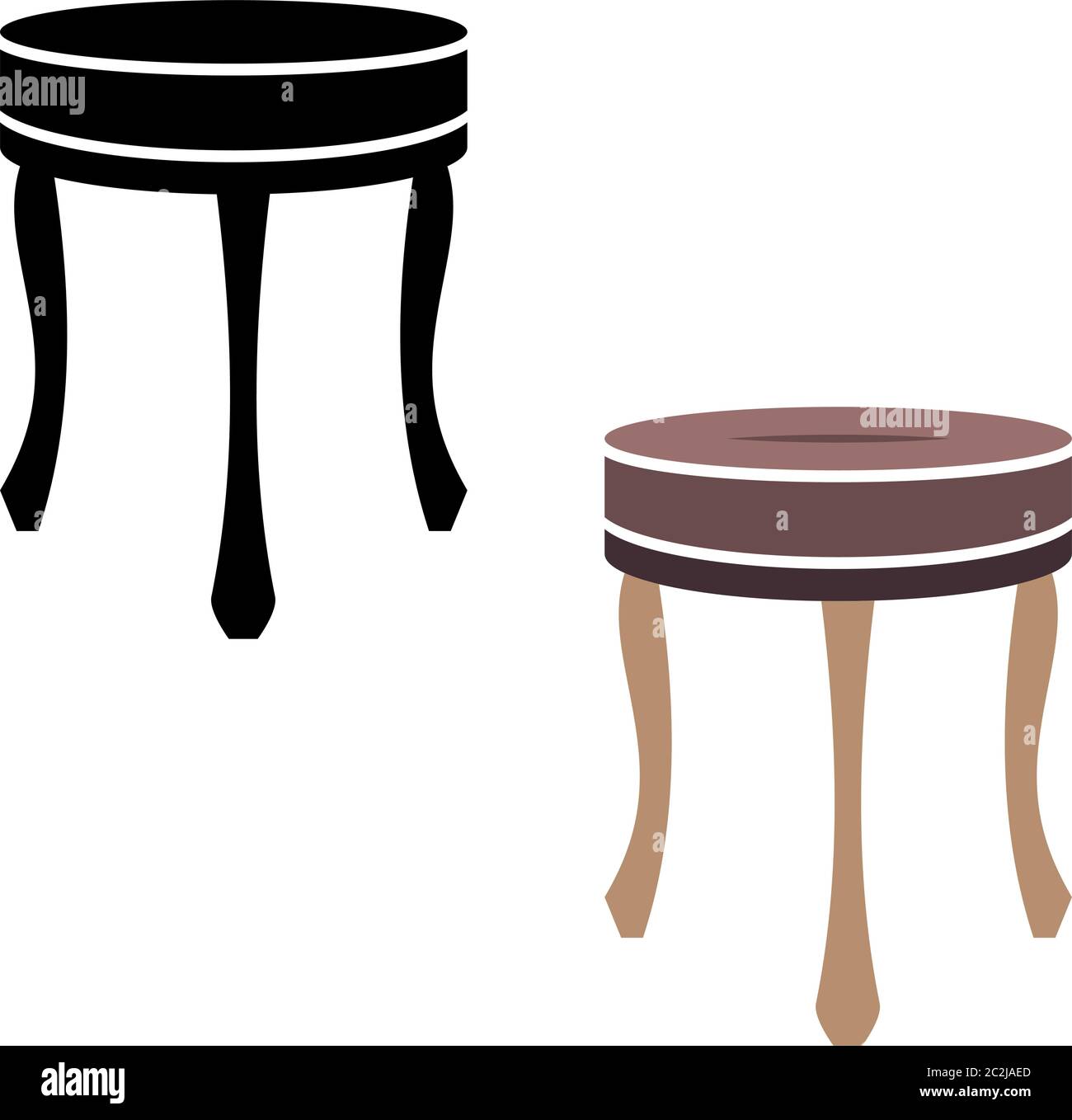 Stool Icon, Furniture Icon Vector Art Illustration Stock Vector Image