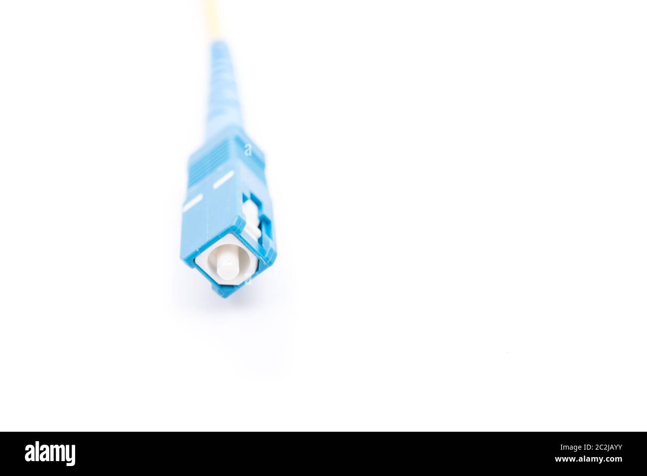 Fiber optic cables for network isolated on white background Stock Photo