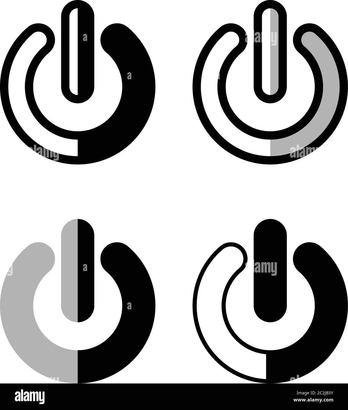 Power Button Icon Vector Art Illustration Stock Vector