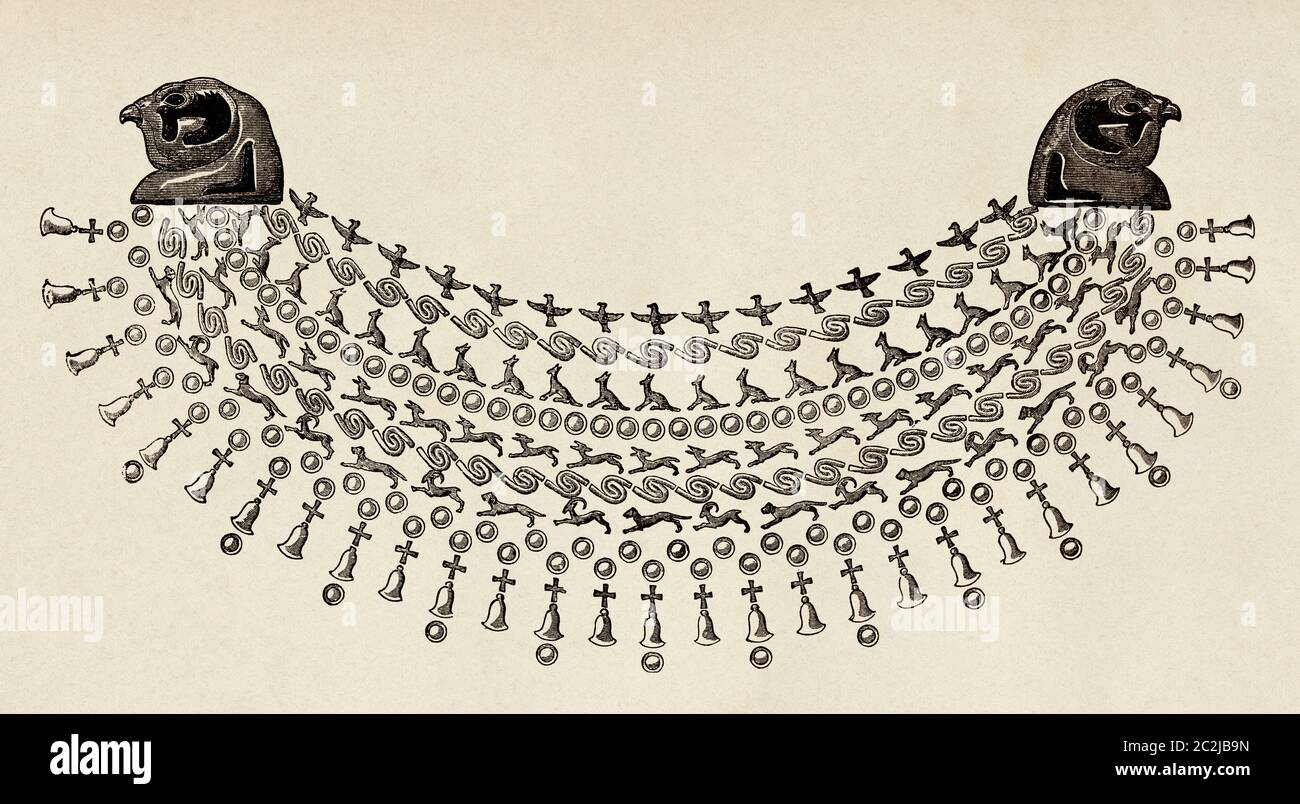 Ancient Egyptian Necklace Drawing