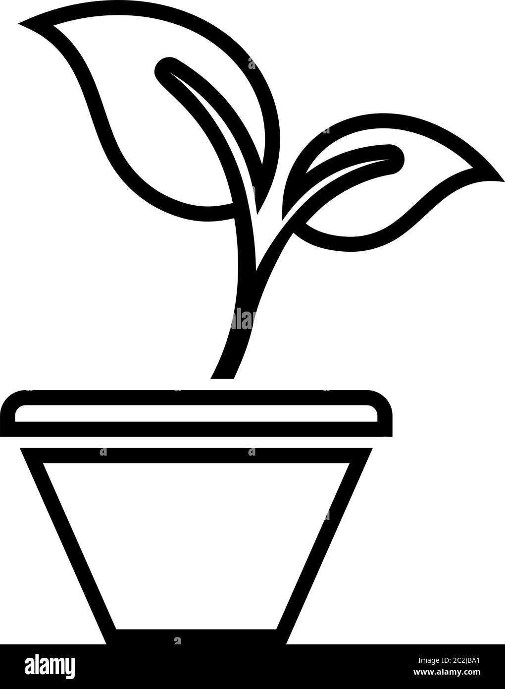 Plant Pot Icon Vector Art Illustration Stock Vector Image & Art - Alamy