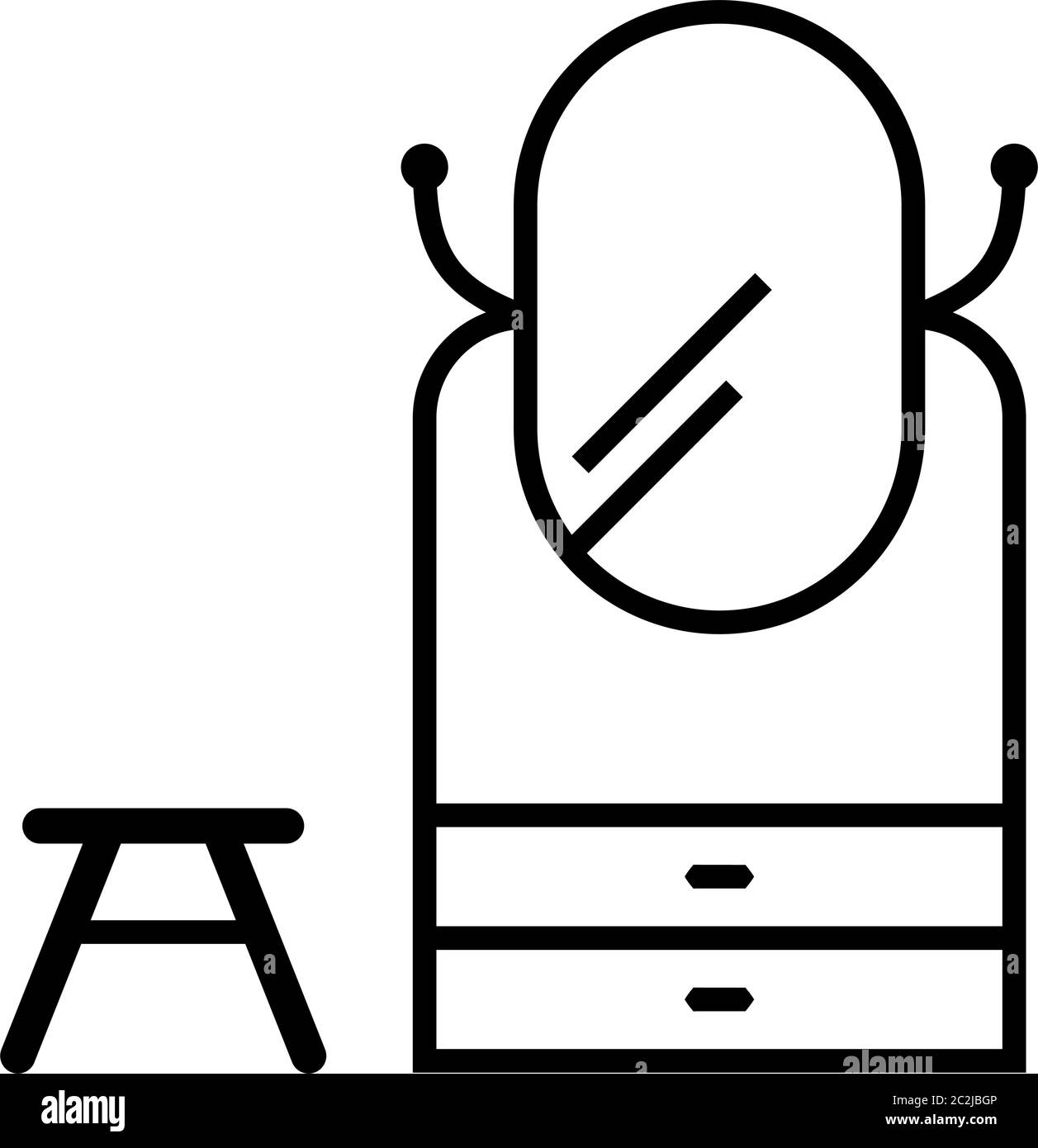 Dressing Table Icon Vector Art Illustration Stock Vector Image & Art