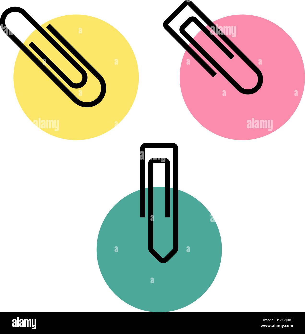 Paper Clip Icon Vector Art Illustration Stock Vector