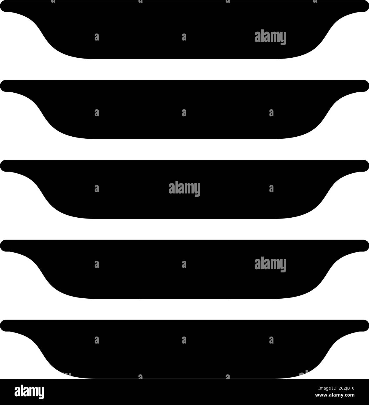 Stack Of Food Plates Vector Art Illustration Stock Vector Image & Art