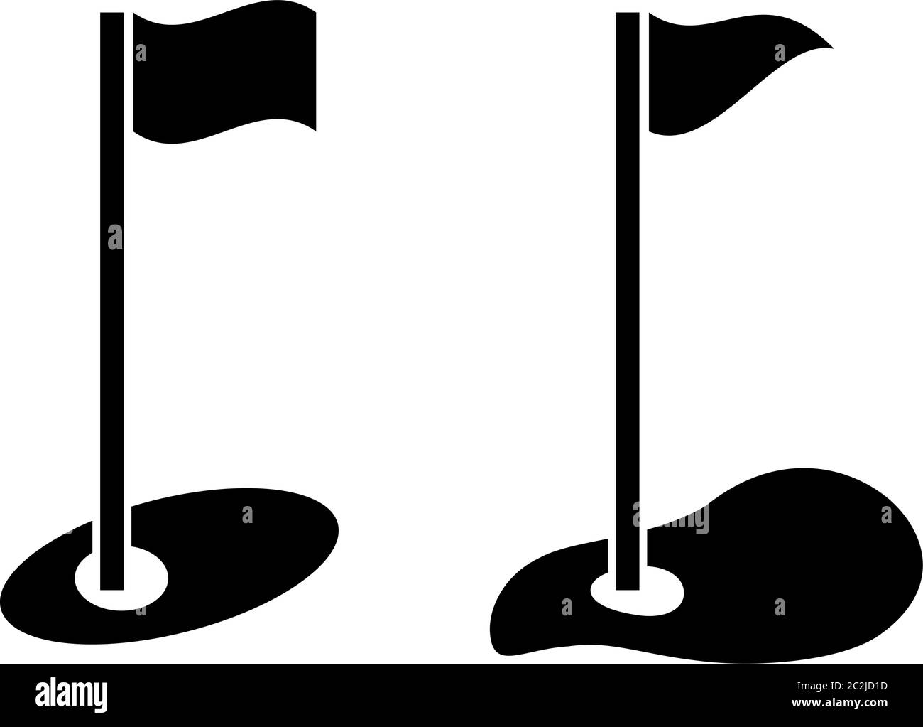 Golf Hole Clipart Black And White