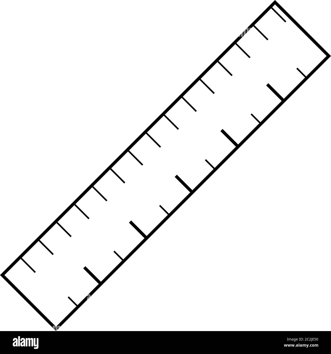 Ruler Icon, Ruler Scale Icon Vector Art Illustration Stock Vector Image